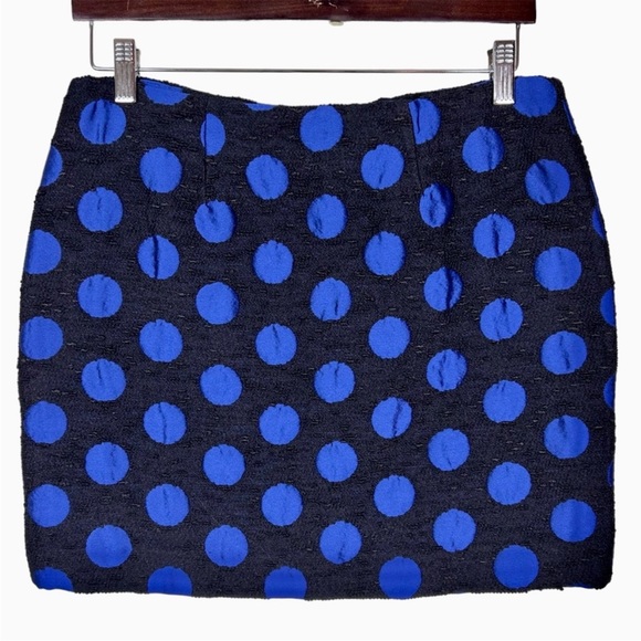 Suno Polka Dot Jacquard Mini Skirt 4 Wool Blend New - Picture 3 of 11